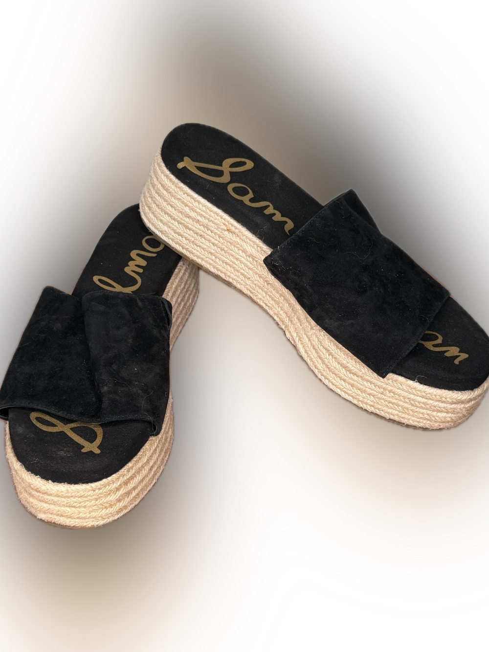 Sam Edelman Black Leather Platforms